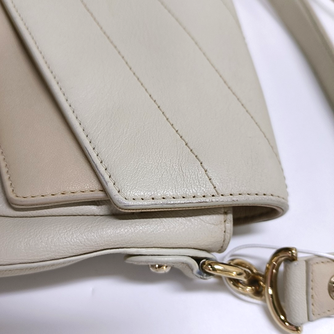 CHANEL ELAPHE White Lamb Skin V-Stitch Single Shoulder Bag Handbag Crossbody Bag with Gold Hardware-(SKU)-964402541