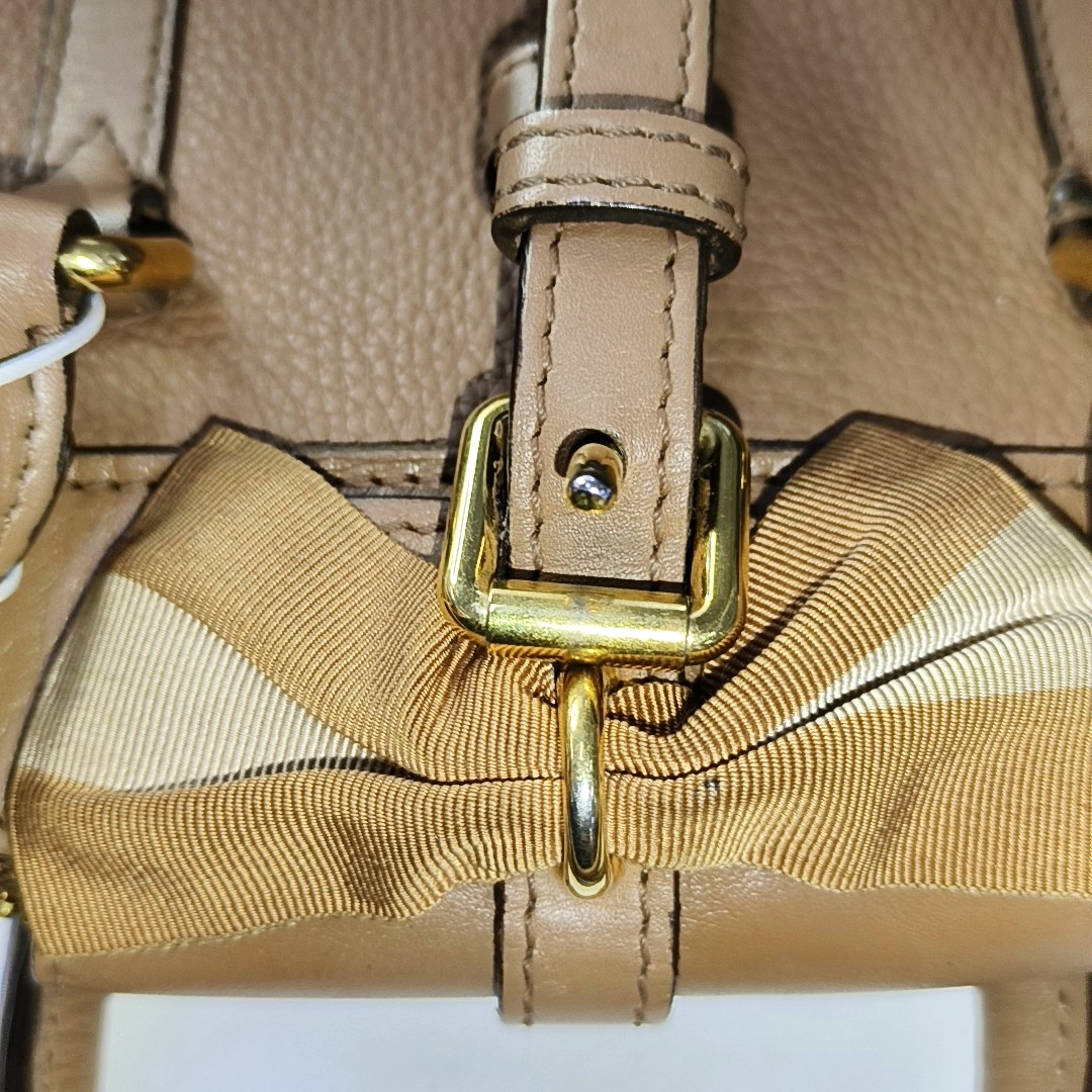 BURBERRY Milverton Brown Cowhide Single Shoulder Bag Tote Shoulder Bag Crossbody Bag Golden hardware Removable shoulder strap-(SKU)-951907400