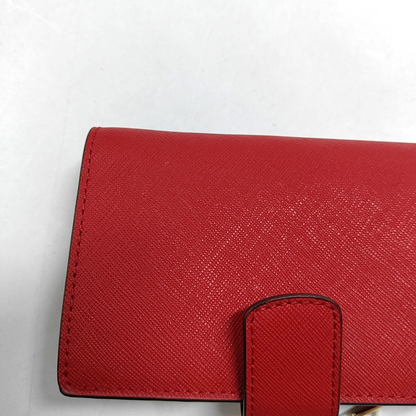 MICHAEL KORS Jet Set TravelRed leather embossed wallet-(SKU)-942953217
