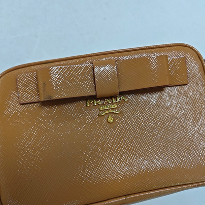 PRADA Camera Bag Yellow leather textured crossbody shoulder tote Golden hardware Removable shoulder strap-(SKU)-949502121