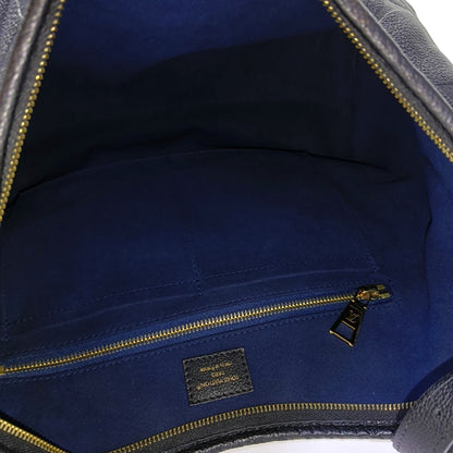 LOUIS VUITTON CARRYALL Medium Black Leather Monogram Crinkle Samurai Shoulder Bag Tote with Gold Hardware and Removable Strap-(SKU)-963988970