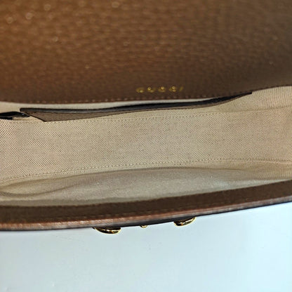 GUCCI Horsebit 1955 Mini Khaki Canvas Monogram Interlocking G Buckle Crossbody Shoulder Bag 2 Removable Straps Gold Hardware-(SKU)-968968428