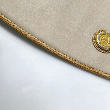 CELINE MACADAM CLUTCHES Khaki Cowhide Handbag Golden hardware-(SKU)-953216913