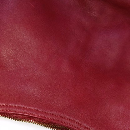 COACH Red Leather Handbag Single Shoulder Bag Golden hardware Removable shoulder strap-(SKU)-934221338