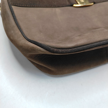FERRAGAMO Vara Brown Leather Crossbody Single Shoulder Bag Golden hardware-(SKU)-944711429