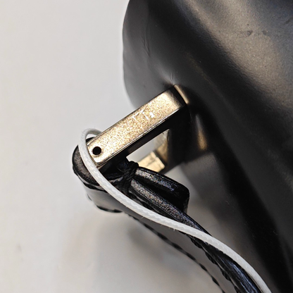 GUCCI Black Cowhide Single Shoulder Bag Crossbody Bag Silver Hardware-(SKU)-948769187
