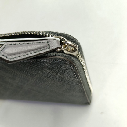FENDI Diagonal 灰色牛皮双F印花钱包 Silver Hardware-(SKU)-954317346