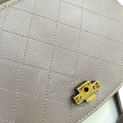 CHANEL COCO CURVE Light Purple Calfskin Quilted Shoulder Bag Tote Crossbody Bag Gold Hardware 24K Clasp-(SKU)-952954213