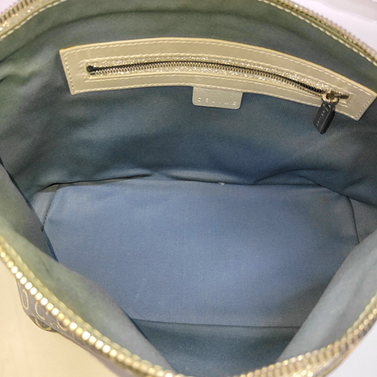 CELINE Light blue canvas triumph handbag Silver Hardware Removable shoulder strap-(SKU)-959238155