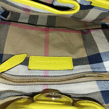 BURBERRY Northfield Yellow Leather Shoulder Bag Tote Golden hardware Removable shoulder strap-(SKU)-14373312