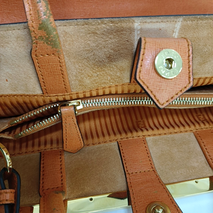 FENDI 2 Jours Medium size Orange Cowhide Single Shoulder Bag Tote Bag Golden hardware Removable shoulder strap-(SKU)-953654098
