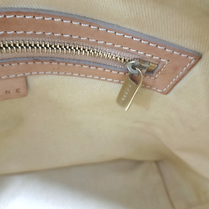 CELINE Red Canvas Triumph Handbag Golden hardware Removable shoulder strap-(SKU)-956322936