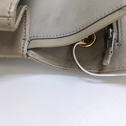 CHANEL 2.55 Grey Caviar Leather V-Shape Shoulder Bag with Gold Hardware, 27 Clasps-(SKU)-964136214