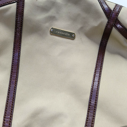 BURBERRY CanterburyMedium Khaki Canvas No Shoulder Bag-(SKU)-936730743