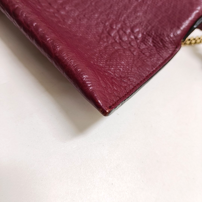 BURBERRY Mildenhall Purple Leather Shoulder and Crossbody Bag Golden hardware Removable shoulder strap-(SKU)-958378180