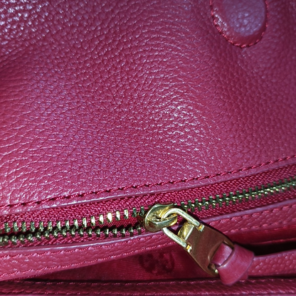 TORY BURCH Britten Red Cowhide Single Shoulder Bag Golden hardware-(SKU)-14400670