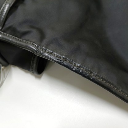 PRADA Black Nylon Crossbody Bag Single Shoulder Bag Silver Hardware-(SKU)-953408479
