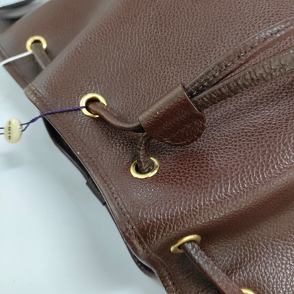 BURBERRY Bucket bag Dark Brown Cowhide Shoulder Bag Single Shoulder Bag Handbag Golden hardware-(SKU)-960309716
