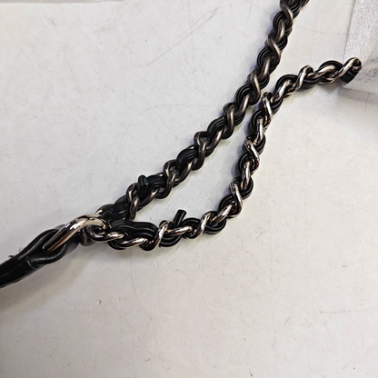 CHANEL GABRIELLE Black Sequined Woven Bag Shoulder Bag Crossbody Bag Rhodium Hardware 26 Clasp Removable Strap-(SKU)-957268642