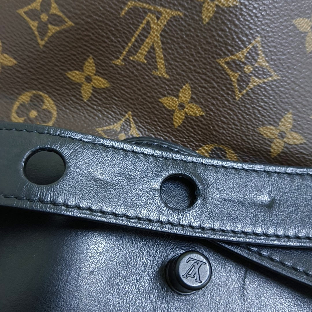 LOUIS VUITTON STEAMER Brown Coated Canvas Monogram Shoulder Bag Tote Bag Crossbody Bag Black Orange Hardware Removable Strap-(SKU)-967590852