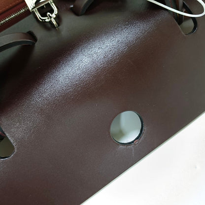 HERMÈS Herbag 31 Patchwork Canvas Woven Shoulder Bag Crossbody Handbag with Silver Hardware, Z Stamp, and Pocket-(SKU)-967802237