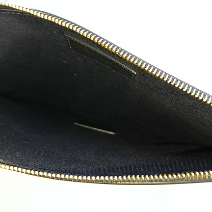 YSL Large size Black Cowhide Clutch Golden hardware-(SKU)-947735659