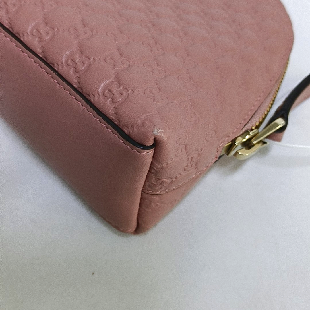 GUCCI Pink Calfskin Monogrammed Handbag Golden hardware-(SKU)-956988903