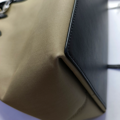 DIOR Toujours Medium Size Khaki Canvas Printed Handbag Golden Hardware Pockets-(SKU)-959272266