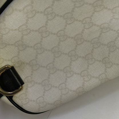 GUCCI Joy White Coated Canvas Monogram Handbag Golden hardware-(SKU)-942429656