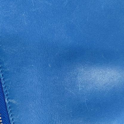 CELINE TRIO Small size Blue Lamb Leather Single Shoulder Bag Crossbody Bag Silver Hardware-(SKU)-956504189