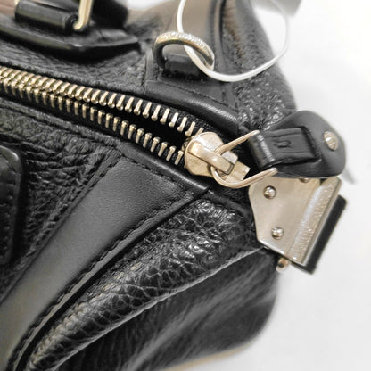 LOUIS VUITTON BIKER Small-sized Black Lamb Skin Crossbody Bag Handbag Shoulder Bag Silver Hardware Removable Shoulder Strap-(SKU)-967994639