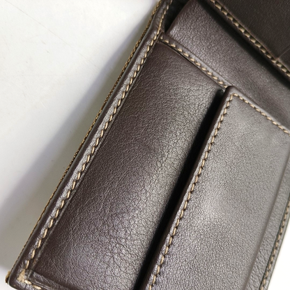 GUCCI Brown Canvas Monogrammed Wallet Golden hardware-(SKU)-953543328