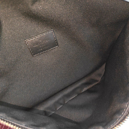 LOUIS VUITTON DISCOVERY Small Black Coated Canvas Vintage Fanny Pack Crossbody Bag Silver Hardware-(SKU)-968423625