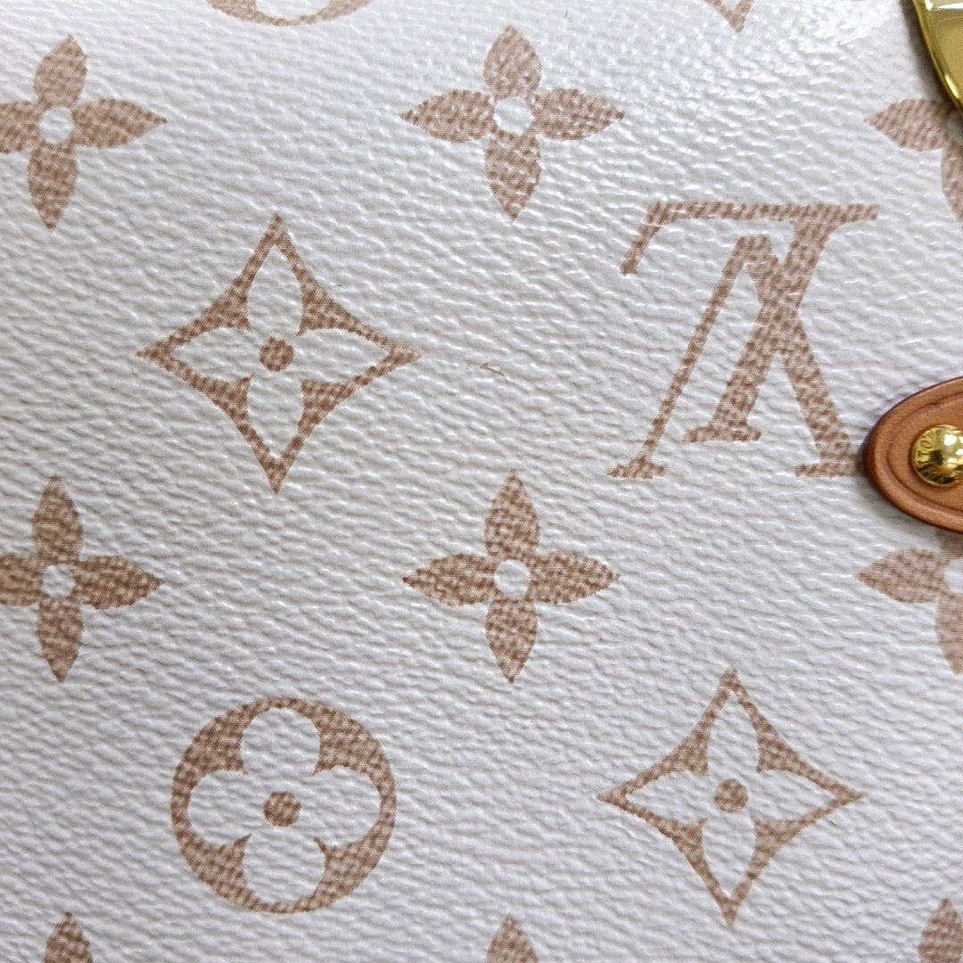 LOUIS VUITTON SOFT TRUNK Medium White Coated Canvas Monogram Soft Trunk Shoulder Bag with Detachable Strap, Gold Hardware-(SKU)-968883980