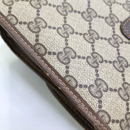 GUCCI Ebony Canvas Handbag Golden hardware-(SKU)-959784440