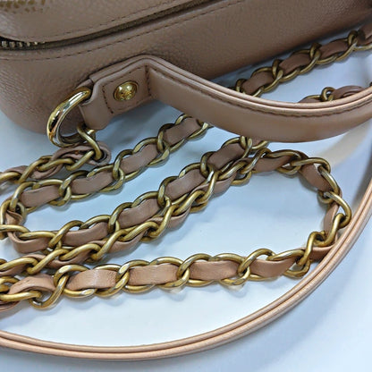 CHANEL FILIGREE Medium Beige Quilted Lambskin Shoulder Bag, Gold Hardware, 24 Flap-(SKU)-968247914