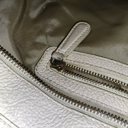 DIOR Tote bag White cowhide waffle pattern quilted single shoulder bag Golden hardware-(SKU)-957417098