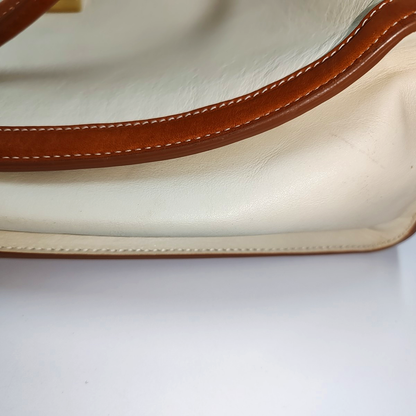 FERRAGAMO Beige Leather Tote Bag Golden hardware-(SKU)-933984180