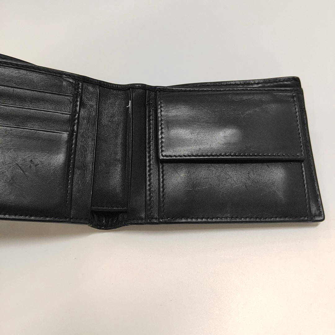 BOTTEGA VENETA Black Sheepskin Woven Wallet-(SKU)-955363008
