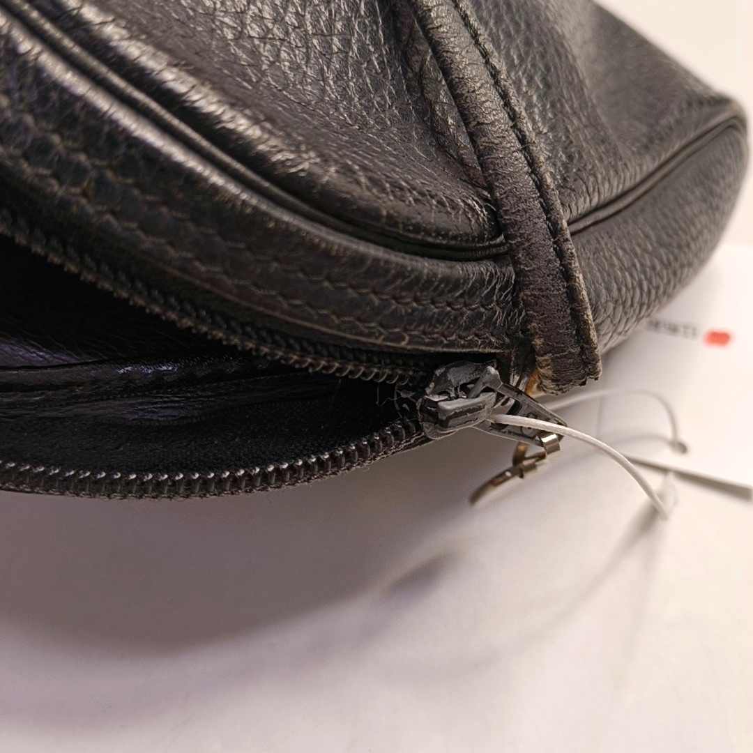 DIOR Black Coated Canvas Crossbody Bag Single Shoulder Bag Silver Hardware-(SKU)-945838220