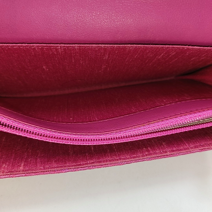 DIOR Fuchsia Fabric Wallet Golden hardware-(SKU)-959328044