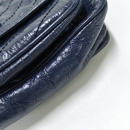 YSL NIKI Small Size Dark Blue Calf Leather Quilted V-Stitch Single Shoulder Bag Crossbody Bag Palladium Hardware-(SKU)-932669743