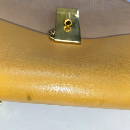 Chloé Drew mini Nude Pink Cowhide Piggy Bag Crossbody Bag Single Shoulder Bag Golden hardware-(SKU)-929848200