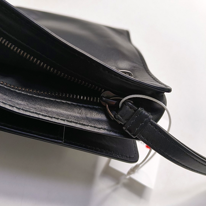 BOTTEGA VENETA Black Calf Leather Woven Clutch Black hardware-(SKU)-945681166