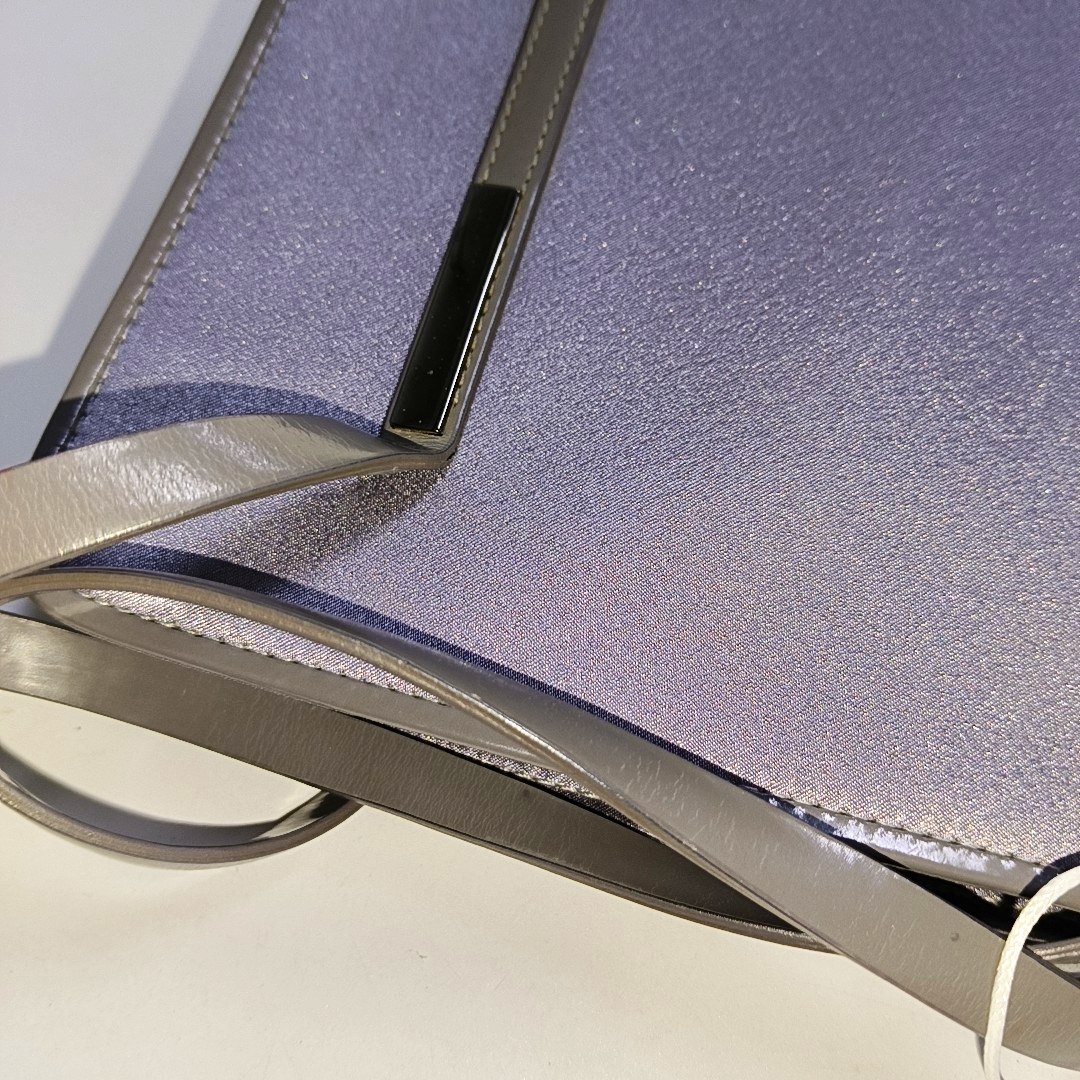 GUCCI Tote bag Light Grey Fabric Tote Shoulder Bag Silver Hardware-(SKU)-934354737