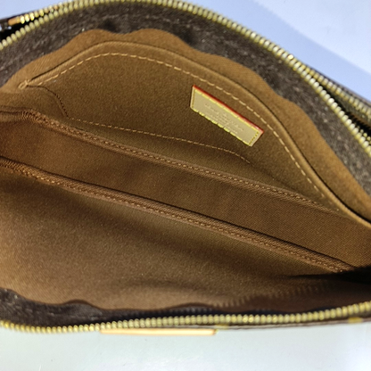 LOUIS VUITTON MULTI Brown Coated Canvas Monogram Empreinte 5-in-1 Crossbody Bag Handbag Shoulder Bag Detachable Strap-(SKU)-955568541