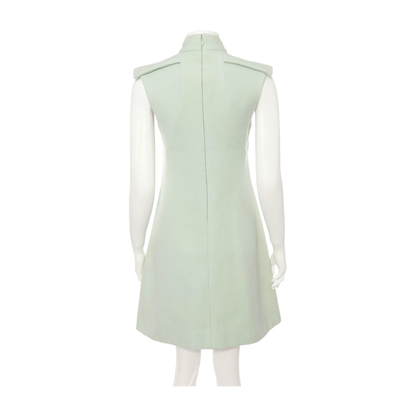 Chloé Scode Spring Green Wool Women's Sleeveless Knee-Length Dress-(SKU)-935451152