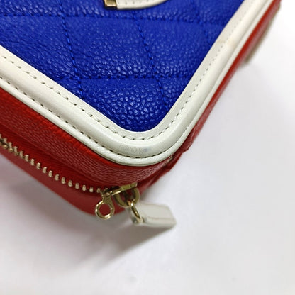 CHANEL FILIGREE Small Blue Quilted Lamb Skin Shoulder Bag with Chain Strap, Gold Hardware, 27 Flap-(SKU)-967130375