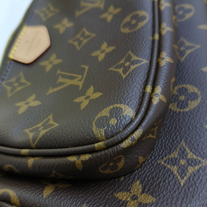 LOUIS VUITTON MULTI Brown Coated Canvas Monogram Empreinte 5-in-1 Crossbody Bag Handbag Shoulder Bag Detachable Strap-(SKU)-955568541