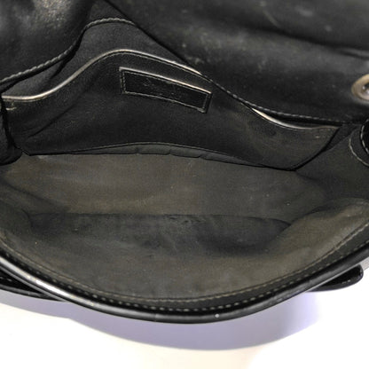 YSL NIKI Small Size Black Patent Leather Crocodile Embossed Single Shoulder Bag Crossbody Bag Palladium Hardware-(SKU)-965692565